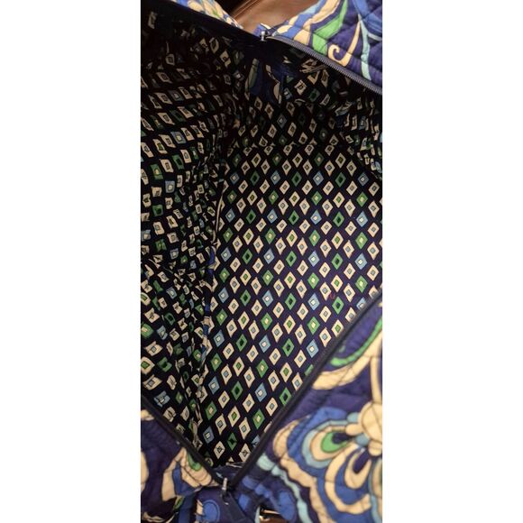 Vera Bradley Mediterranean Blue L Traveler Duffle Bag Weekender Carry Overnight - Picture 8 of 8